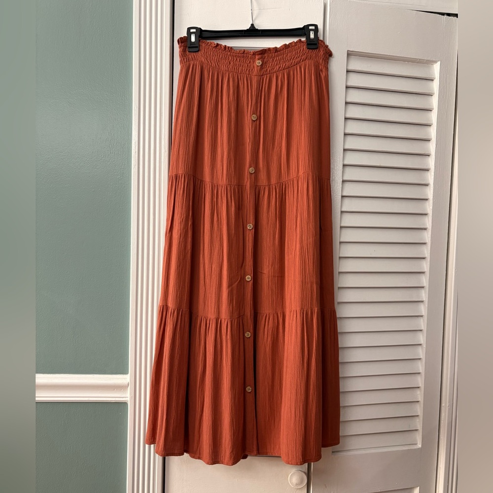 🍁 SO Terracotta Maxi Skirt